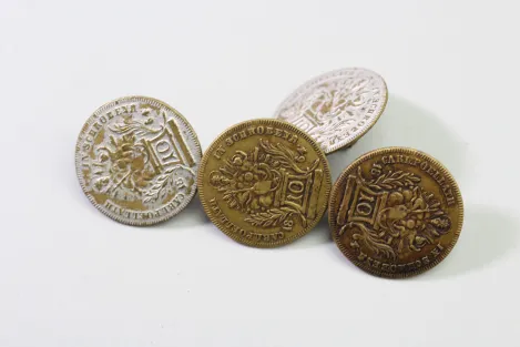 175 Original Livery & Traditional Costume Buttons Made of Metal – Vintage Stock from a Uniform Tailor