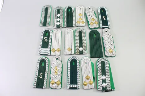 East German National People's Army (NVA) collection of shoulder boards, almost mint condition