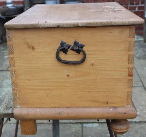 Sippentruhe mit Lebensbaum und Ruhnen in Kategorie Antiquitäten