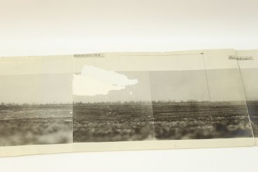 Set of panoramic photos, these damaged, panoramic photo Erdrundbild Essarts Hebuterne, aeronaut photo original