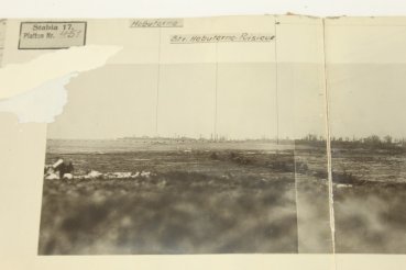 Panorama Foto Erdrundbild Essarts Hebuterne, Luftschifferaufnahme original