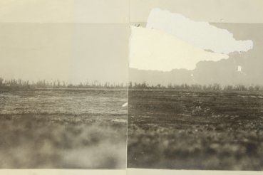 Set of panoramic photos, these damaged, panoramic photo Erdrundbild Essarts Hebuterne, aeronaut photo original