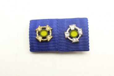 Feldspange / Bandspange Loyalty Service Medal Gold and Silver
