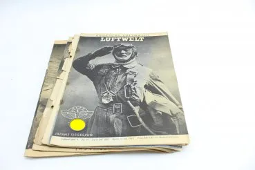 Wehrmacht / Luftwaffe mixed lot with 7 newspapers, Of these, 6 newspapers are still in acceptable condition,