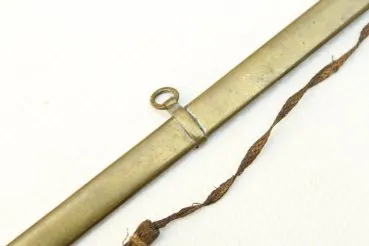 Letter opener in the shape of a miniature lion's head saber for officers with portepee