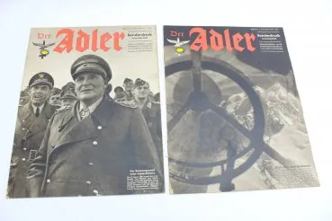 Die Wehrmacht Der Adler Sonderdruck Ausgabe 2. Januar 1943  Hoch über dem Kaukasus sowie 1. Janur  1943 Der Reichsmarschall unter seinen Soldaten