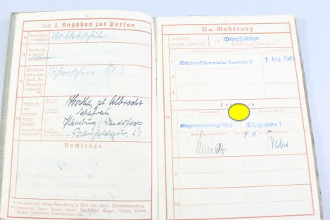 Army Service Record – 340th Infantry Division / IR 763 – Andreas von Klopotek – 1941, Missing