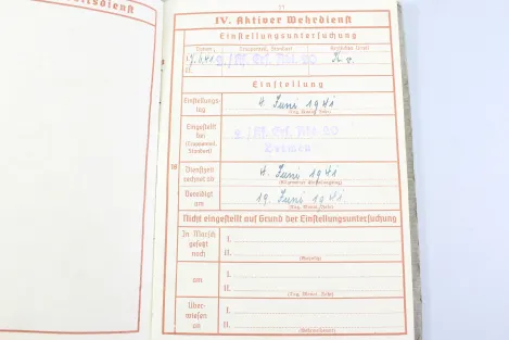 Army Service Record – 340th Infantry Division / IR 763 – Andreas von Klopotek – 1941, Missing