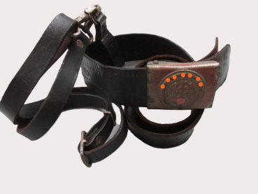 Preview: HJ Koppelschloss mit Lederriemen und Schultergurt RZM