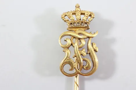 Archduke Franz Ferdinand – 14K Gold Gift Pin/Gift Pin with Monogram FF, Archduke's Crown