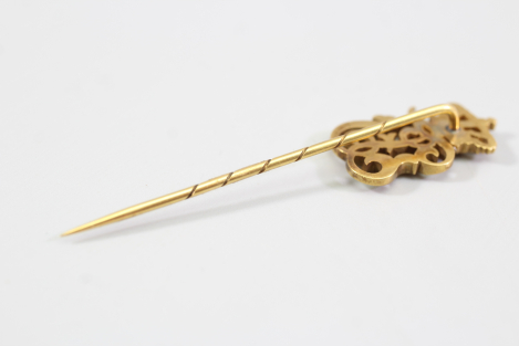 Preview: Archduke Franz Ferdinand – 14K Gold Gift Pin/Gift Pin with Monogram FF, Archduke's Crown