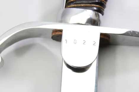 Original East German National People's Army (NVA) parade officer's saber, 2nd version, number 1022.