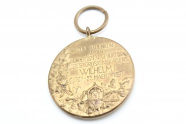 Prussian Emperor Wilhelm I commemorative medal 1897