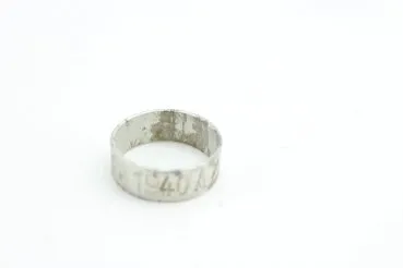 Ring made of aluminum, engraved several times with 1940 AP2810 and IV FR RDKL, diameter 18.3 mm