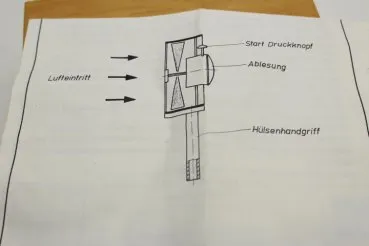 Windmesser Flügelradanemometer, Anemometer Hersteller Thies Clima mit Eichschein