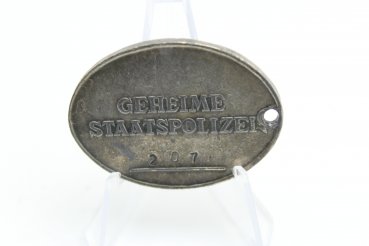 Secret State Police identification tag