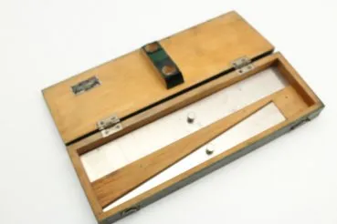 WW2 1936 Ruler with angle calculator for maps, Russian