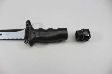 Combat knife 87, survival knife KM 87 of the National People's Army with complete survival capsule in the handle, original