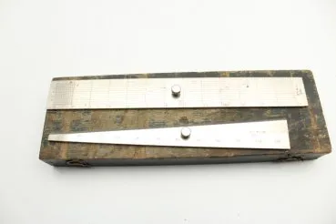 WW2 1936 Ruler with angle calculator for maps, Russian