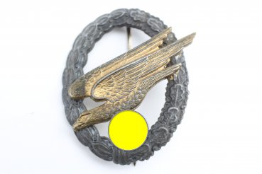 Luftwaffe paratrooper badge, manufacturer Assmann Type-E