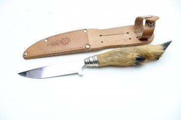 Traditional knife, hunting knife, deer dagger with deer foot