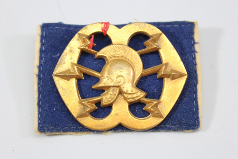 This beret badge is from the Dutch Signals Regiment (Regiment Verbindingstroepen).