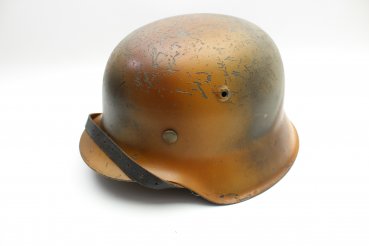 M42 Stahlhelm Hersteller hKp63 Tarnanstrich Normandie, Filmanfertigung kein Original