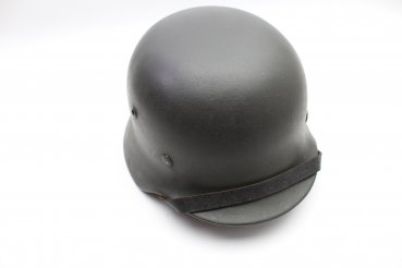 Wehrmacht M 40 EF 66/21478 steel helmet with wearer's name and a badge in top condition