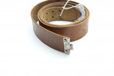 NSDAP leather belt brown and soft, length approx