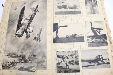 Wehrmacht Luftwaffe Flugbilder, privat angefertigte Mappe