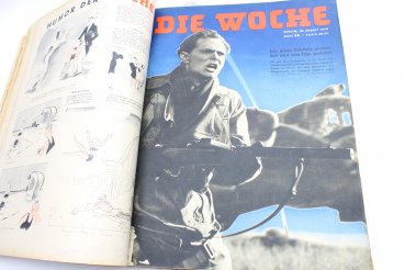 ww2 Wehrmacht Zeitung die Woche, 9 x Ausgaben als Buch gebunden