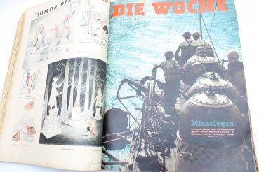 ww2 Wehrmacht Zeitung die Woche, 9 x Ausgaben als Buch gebunden