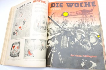 ww2 Wehrmacht Zeitung die Woche, 9 x Ausgaben als Buch gebunden