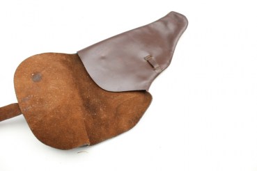 Original brown pistol pouch / holster, all seams closed,