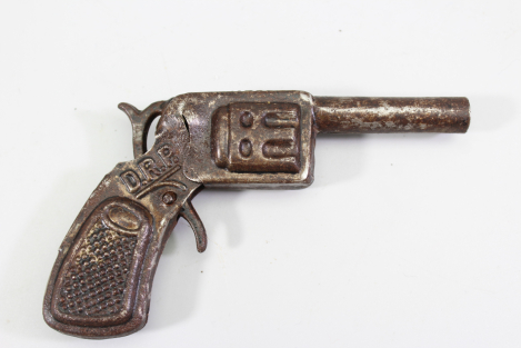 Preview: Kinder Spielzeugpistole Zündplätzchenpistole der Firma Kastor aus Metall 1920 - 1930