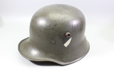 Original M18 Reichswehr Steel Helmet TJ66 C. Thiel & Söhne – Hpt. Walter – with 2 Kurt-Walter markings
