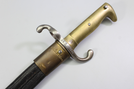 German Bayonet – Model 1871 (M1871), marked "58.R.R.6.139." and "E. Wilhelm Suhl"