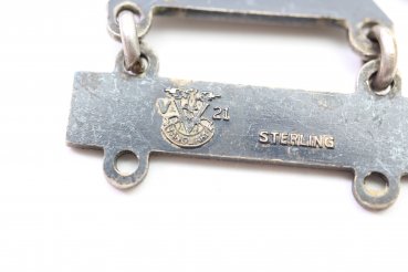 US Army Schießabzeichen original, rückseitig gestempelt, sterlingsilber