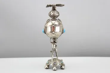 Russisches Silber, Russische Besomin Büchse von 1894, Silber 84 Zolotniki Silbergehalt