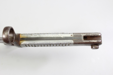 Short edged weapon – Argentine Model 1891 bayonet (WKC) with matching scabbard.