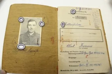 SS ID card of a concentration camp security guard from the Mauthausen concentration camp