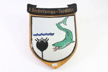 Kriegsmarine Wappen der 1. Sicherungs Flottille des Minensuchbootes M 1103