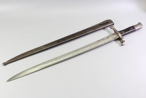 Austria, Kropatschek Model 1886 bayonet, blade marking "38", weapon serial number 704