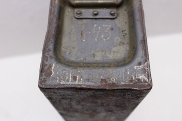 Wehrmacht MG ammunition box made of sheet metal, unit and lettering