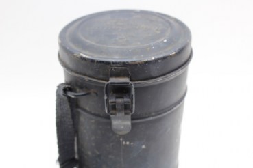 ww2 German air protection gas mask can with mask and filter / rare manufacturer, Scheithauer