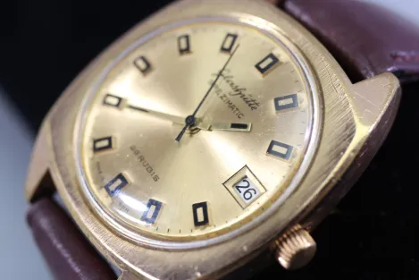 DDR Glashütte Herren Armbanduhr Spezimatic 26 Rubis für 30 jährige Dienstzeit in den Organen des Ministeriums des Inneren