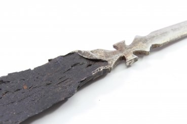 Patriotic letter opener made of shrapnel