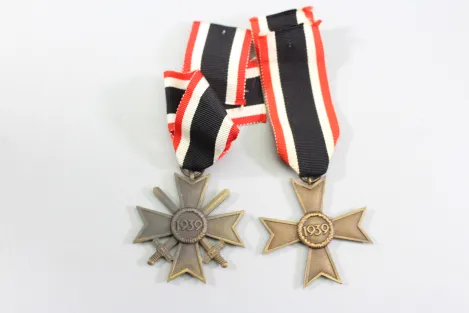 2x War Merit Cross with Ribbon