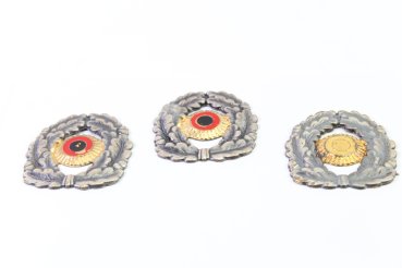 Preview: Konvolut 12 Barett Abzeichen BW auf Pappbogen, Gebirgsjäger