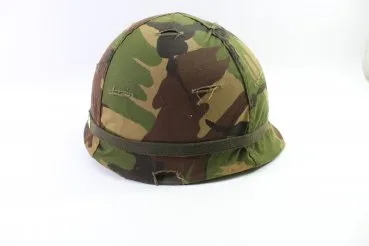 US M1 helmet outer shell with Dutch camouflage cover